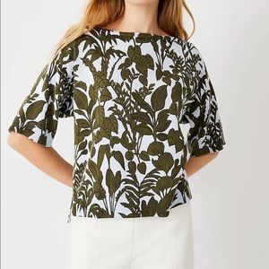Ann Taylor Foliage Sweater Tee size large